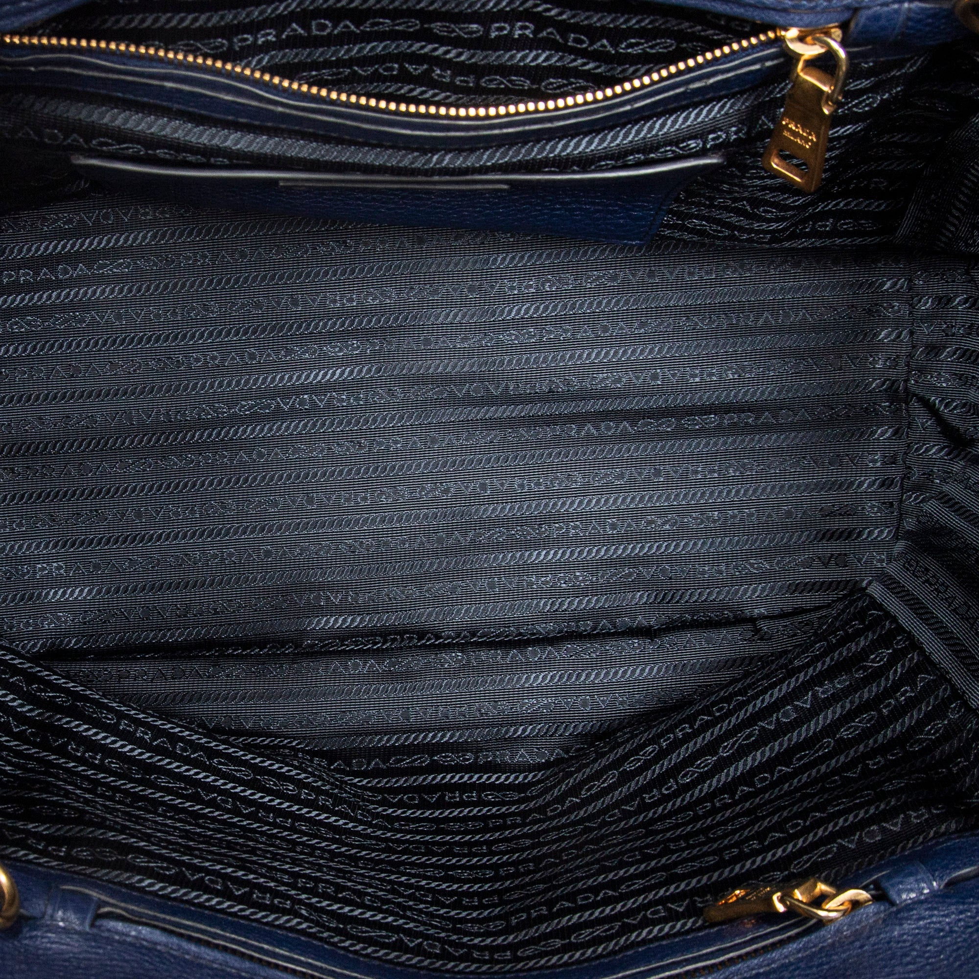Handbag Horizontal Tote Royal Blue Vitello Daino Leather