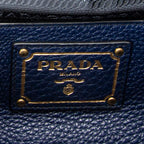 Handbag Horizontal Tote Royal Blue Vitello Daino Leather