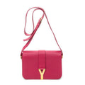 Shoulder Bag Ligne Y Flap Crossbody Fuchsia Pink Calfskin Leather