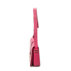 Shoulder Bag Ligne Y Flap Crossbody Fuchsia Pink Calfskin Leather
