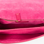 Shoulder Bag Ligne Y Flap Crossbody Fuchsia Pink Calfskin Leather
