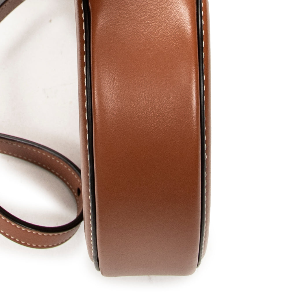 Shoulder Bag Triomphe Oval Crossbody Brown Calfskin Leather