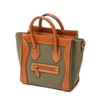 Shoulder Bag Micro Luggage Brown Canvas