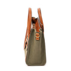 Shoulder Bag Micro Luggage Brown Canvas
