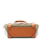 Shoulder Bag Micro Luggage Brown Canvas
