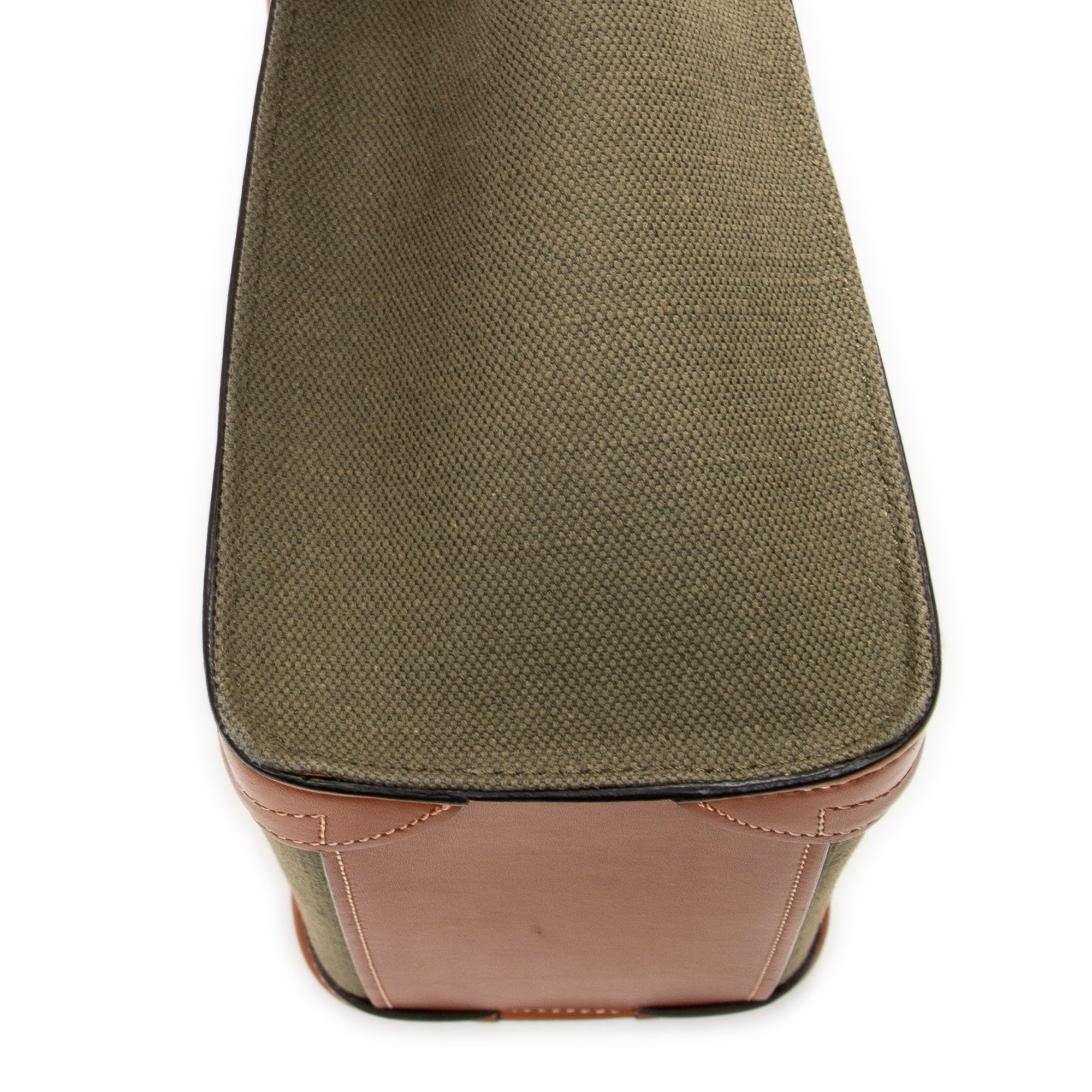 Shoulder Bag Micro Luggage Brown Canvas