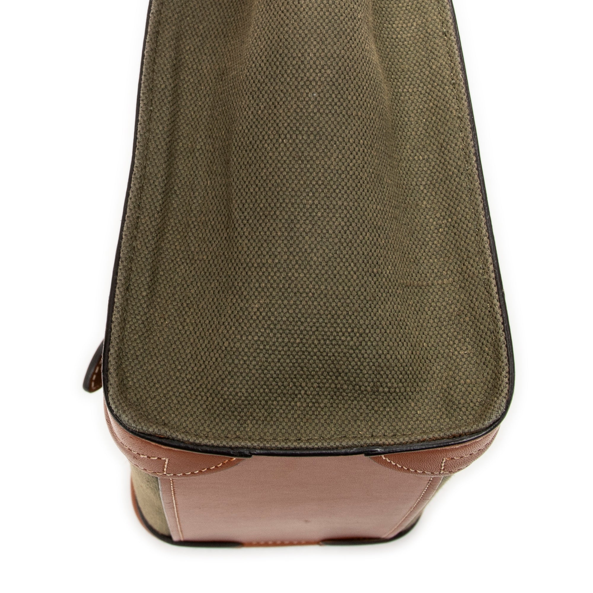 Shoulder Bag Micro Luggage Brown Canvas