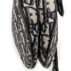 Shoulder Bag Mini Saddle Bag Navy Oblique Jacquard Canvas