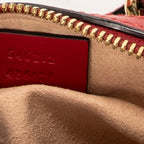 Shoulder Bag Mini Boston Crossbody Red Blooms Supreme Coated Canvas