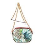 Shoulder Bag Chain Camera Crossbody Red Blooms Supreme Coated Canvas