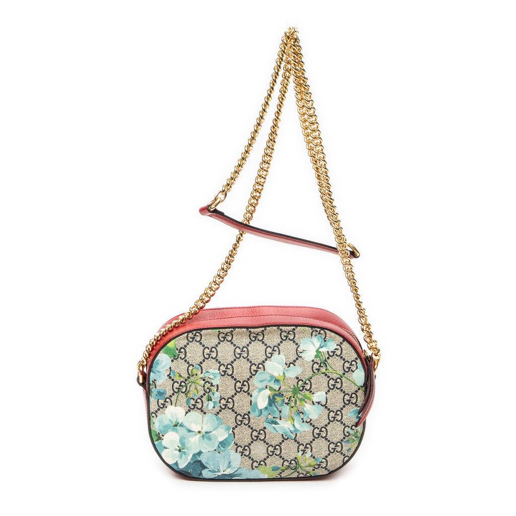 Shoulder Bag Chain Camera Crossbody Red Blooms Supreme Coated Canvas
