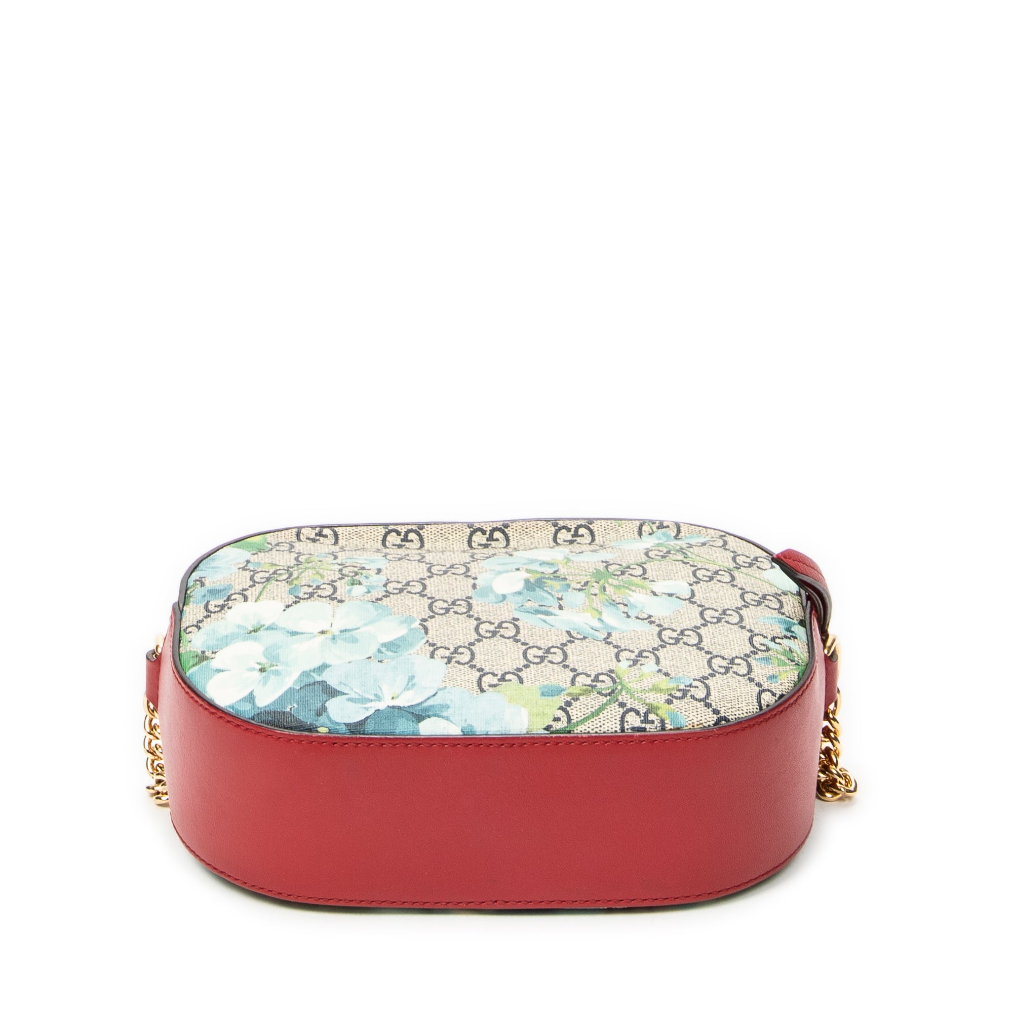 Shoulder Bag Chain Camera Crossbody Red Blooms Supreme Coated Canvas
