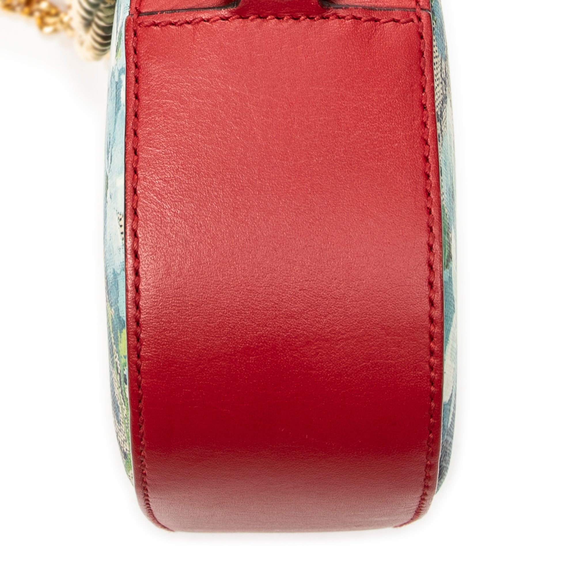 Shoulder Bag Chain Camera Crossbody Red Blooms Supreme Coated Canvas