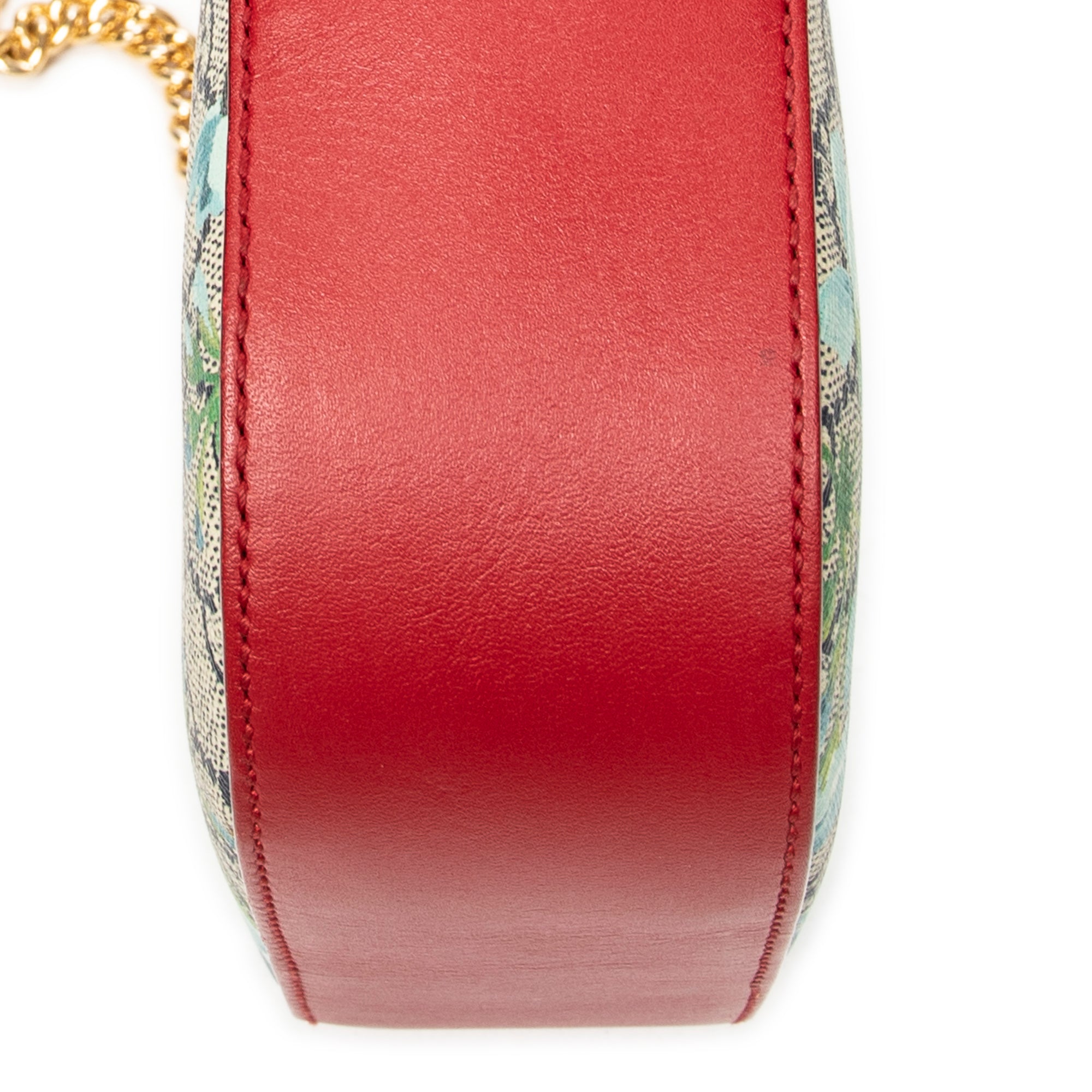 Shoulder Bag Chain Camera Crossbody Red Blooms Supreme Coated Canvas