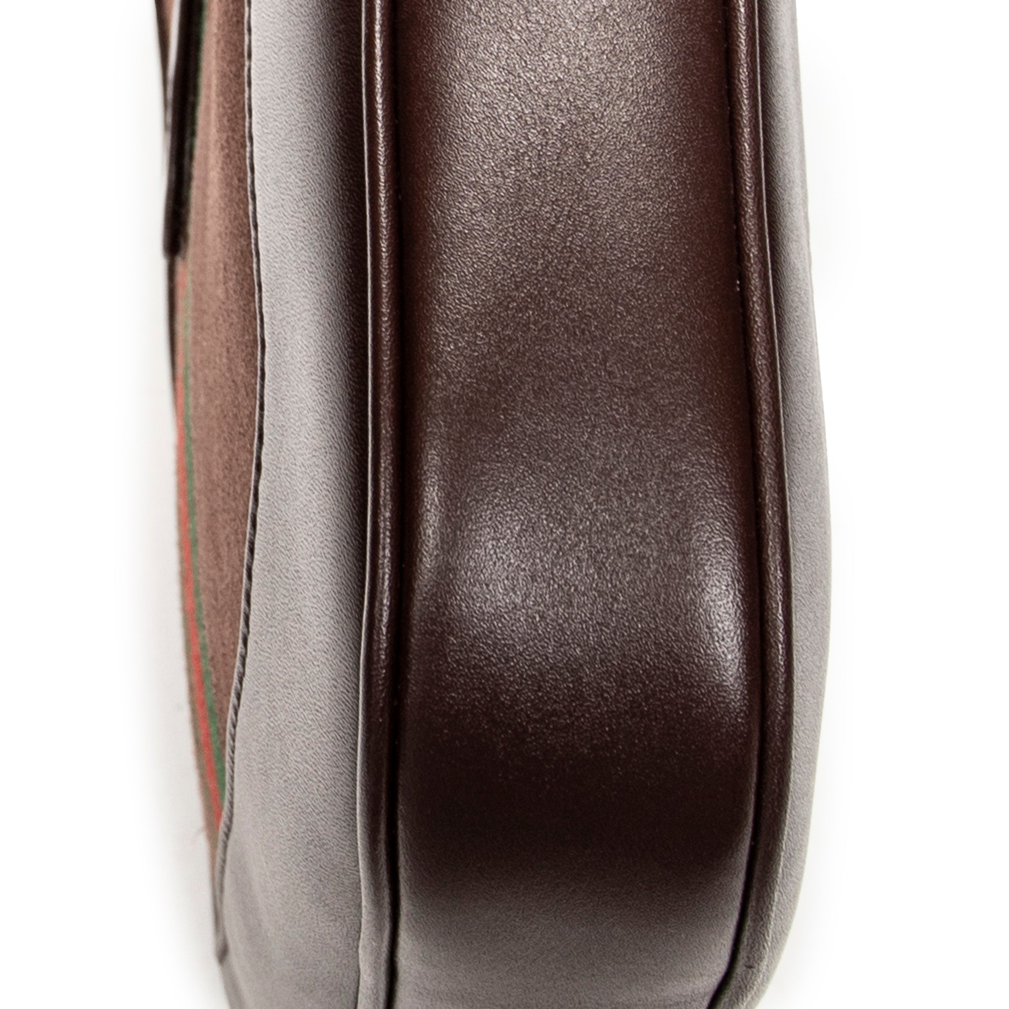 Shoulder Bag Medium Web Jackie 1961 Brown Suede Leather
