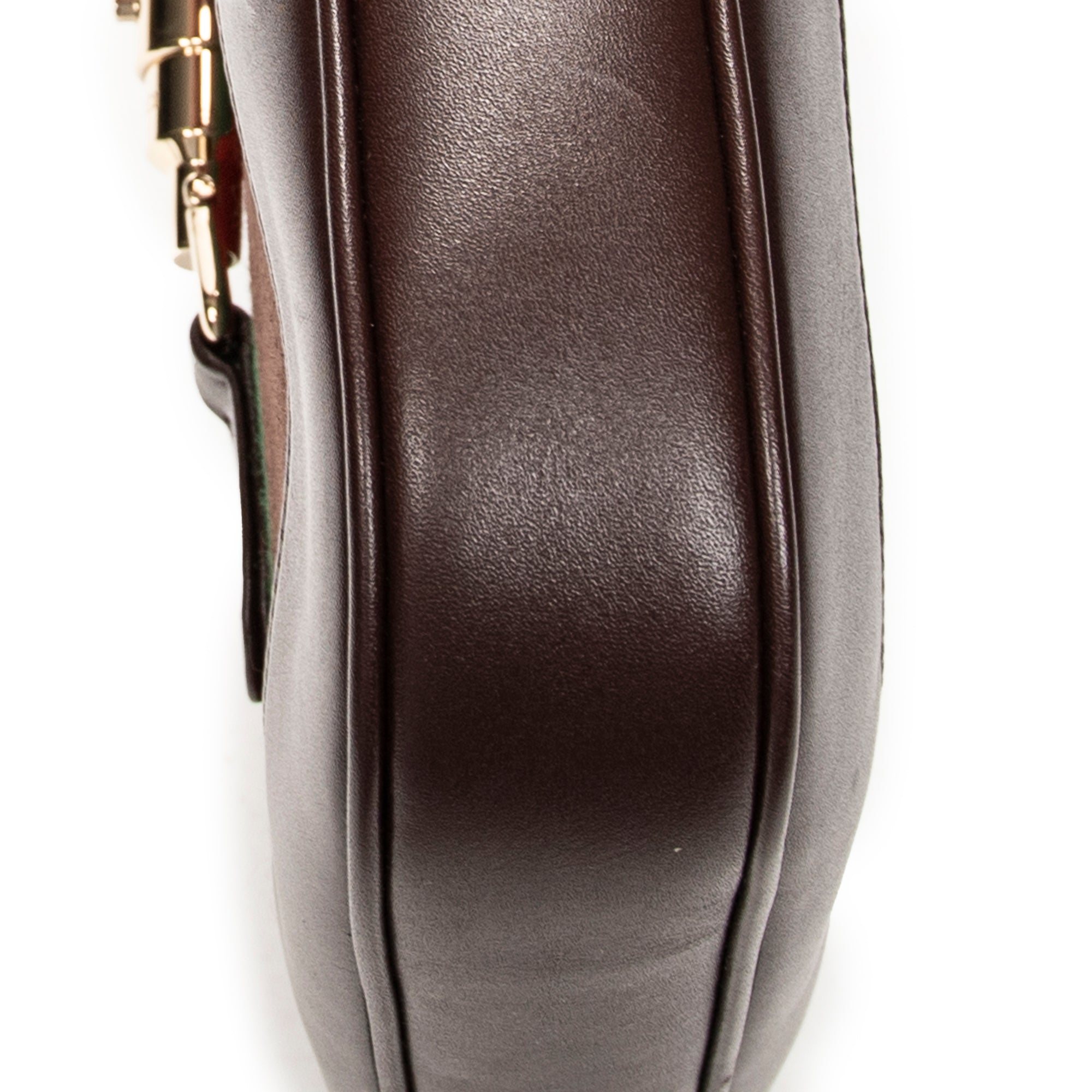 Shoulder Bag Medium Web Jackie 1961 Brown Suede Leather