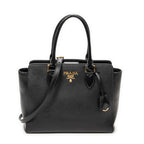 Shoulder Bag Small Convertible Tote Black Saffiano Leather
