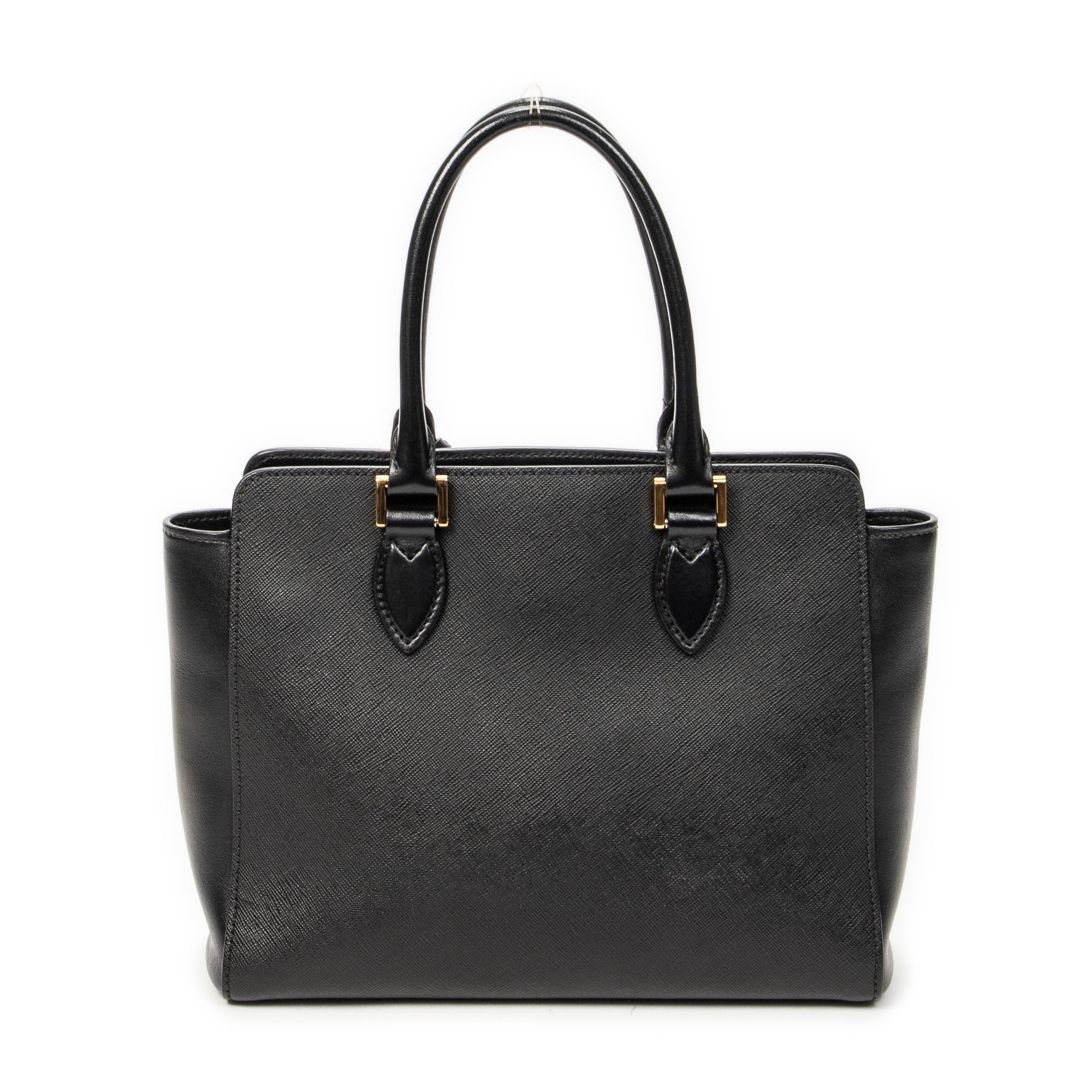 Shoulder Bag Small Convertible Tote Black Saffiano Leather