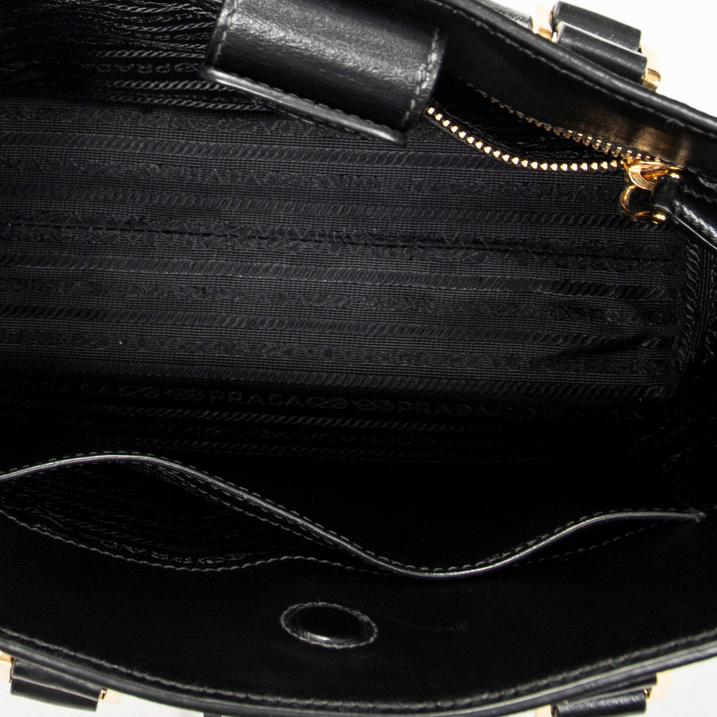 Shoulder Bag Small Convertible Tote Black Saffiano Leather
