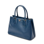 Shoulder Bag Medium Open Tote Navy Saffiano Leather