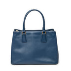 Shoulder Bag Medium Open Tote Navy Saffiano Leather