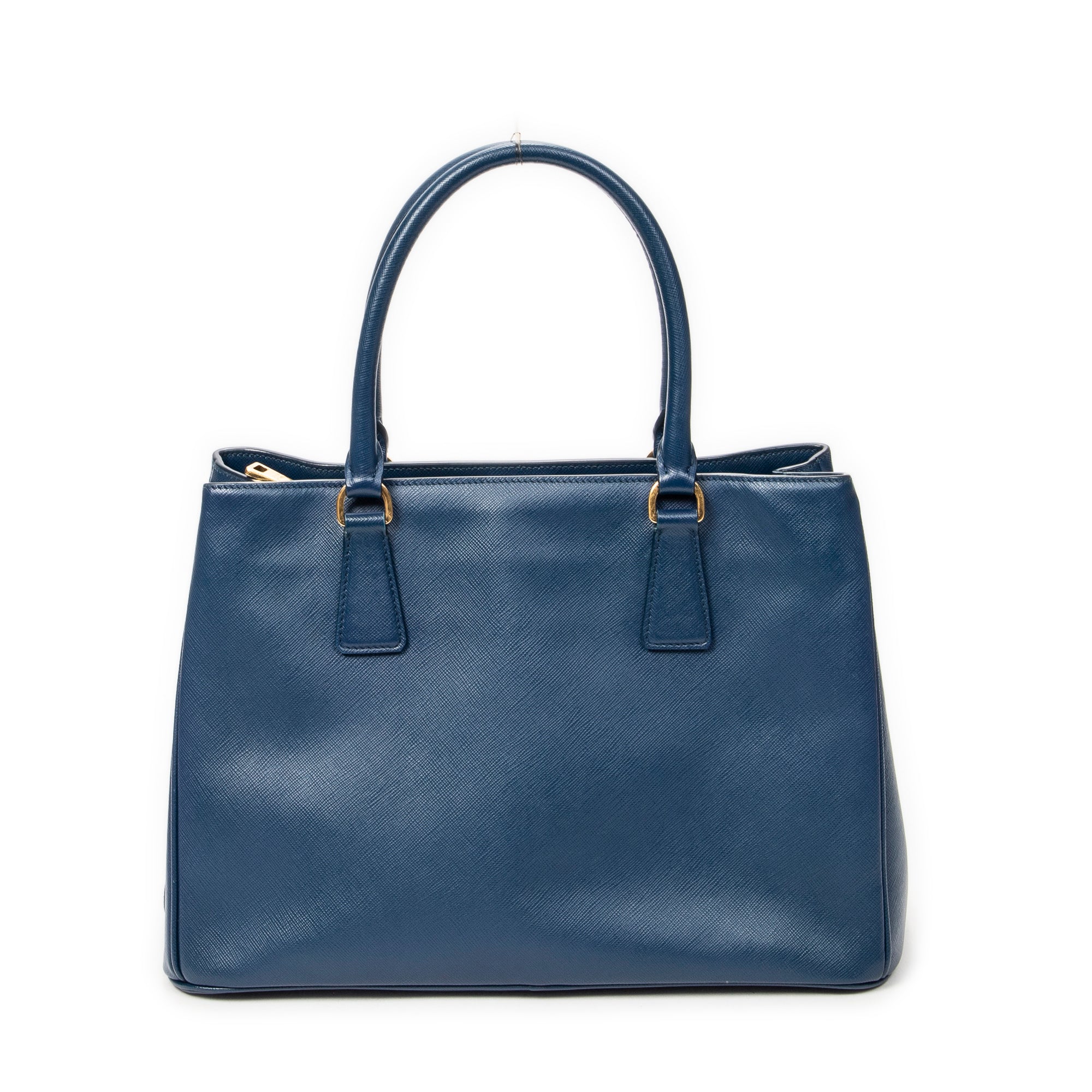 Shoulder Bag Medium Open Tote Navy Saffiano Leather