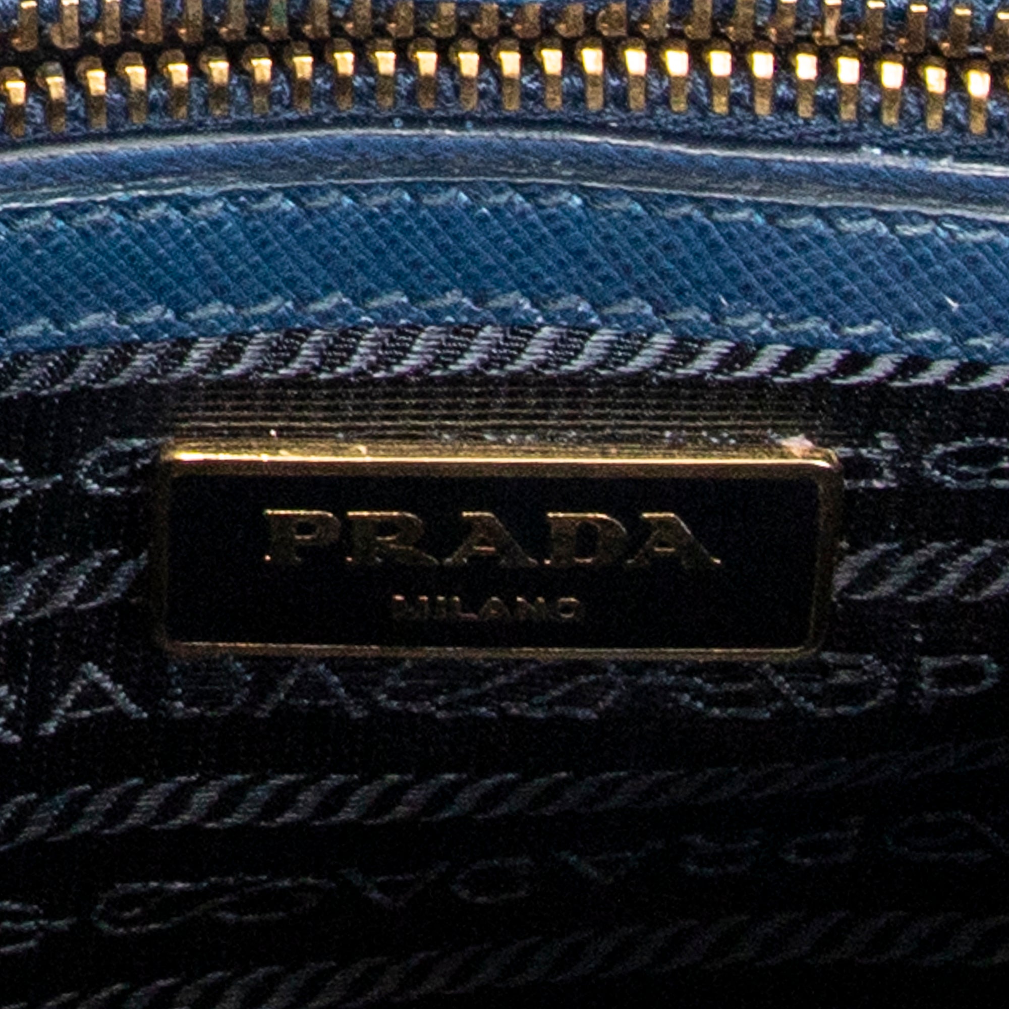 Shoulder Bag Medium Open Tote Navy Saffiano Leather