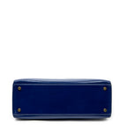 Handbag Kelly Retourne 32 Blue Electric Box Leather