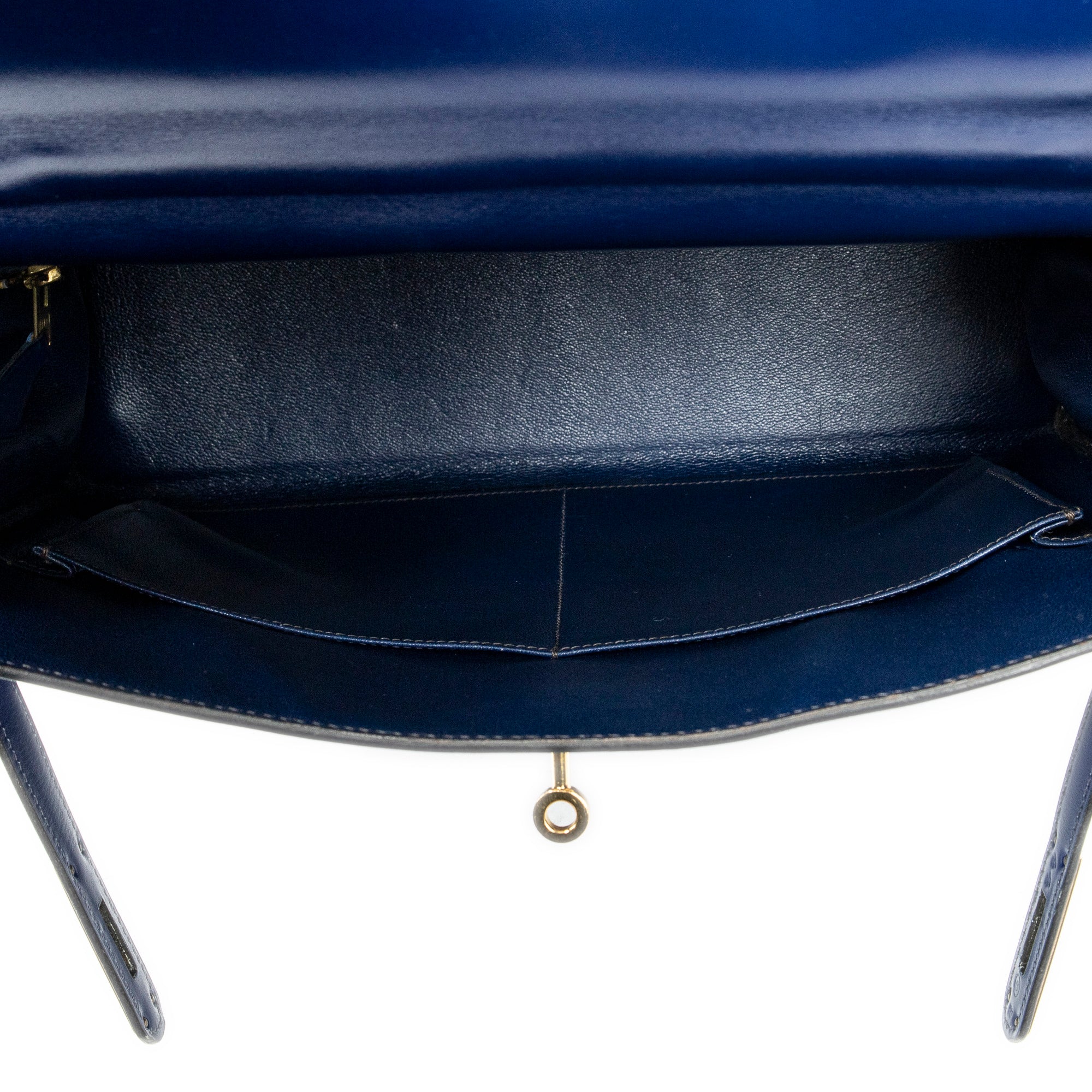 Handbag Kelly Retourne 32 Blue Electric Box Leather