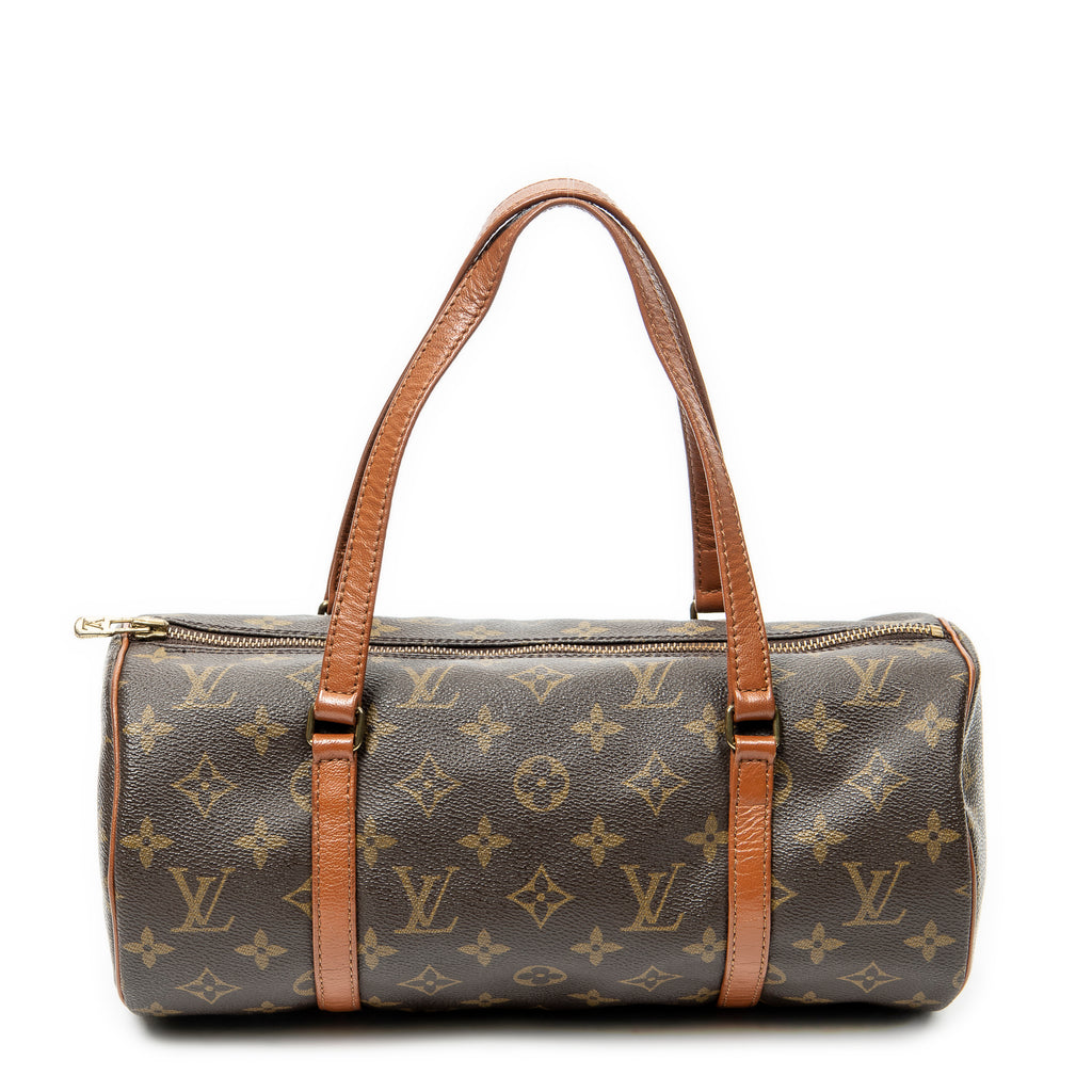 Handbag Papillon 30 Brown Monogram Canvas