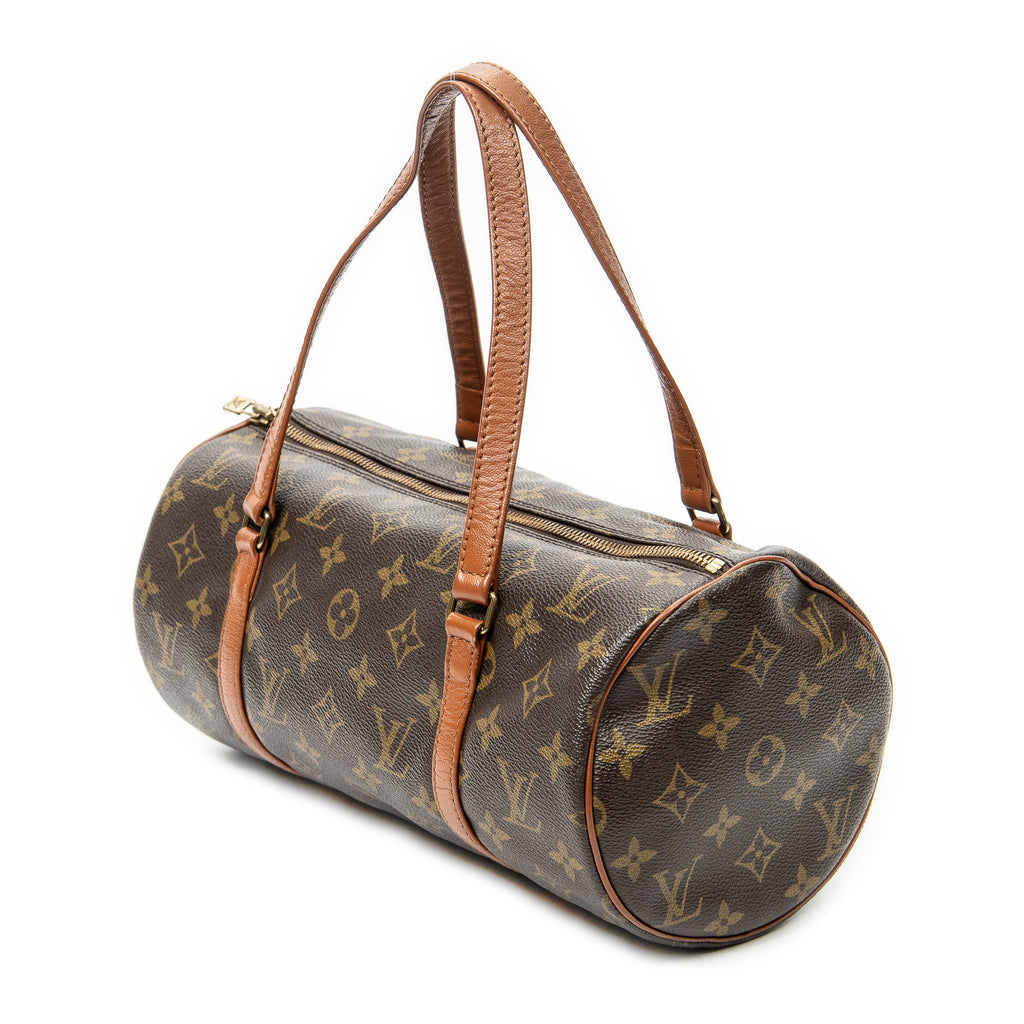 Handbag Papillon 30 Brown Monogram Canvas
