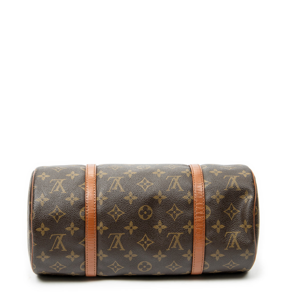 Handbag Papillon 30 Brown Monogram Canvas