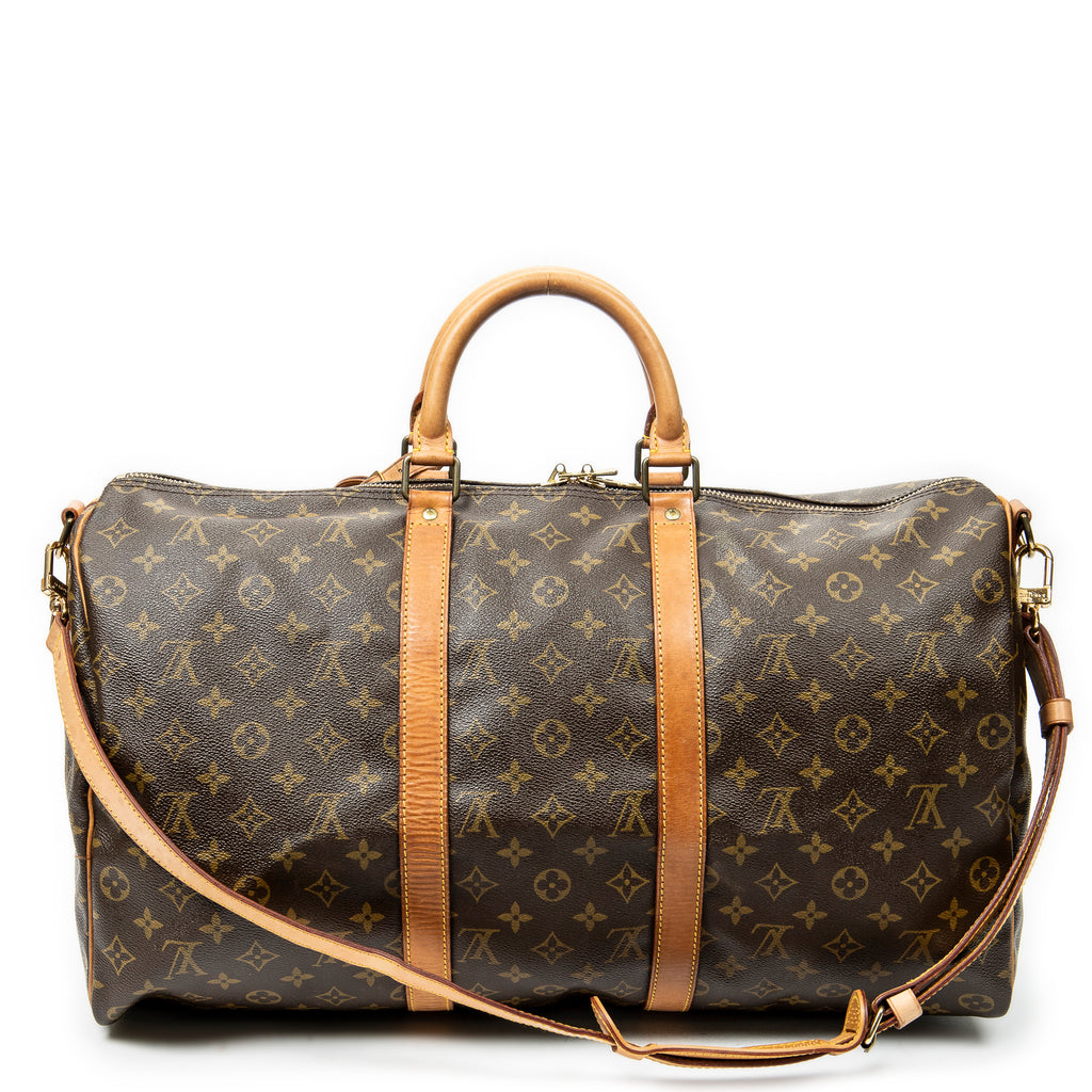 Travel Bag Keepall Bandouliere 50 Brown Monogram Canvas