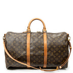 Travel Bag Keepall Bandouliere 50 Brown Monogram Canvas