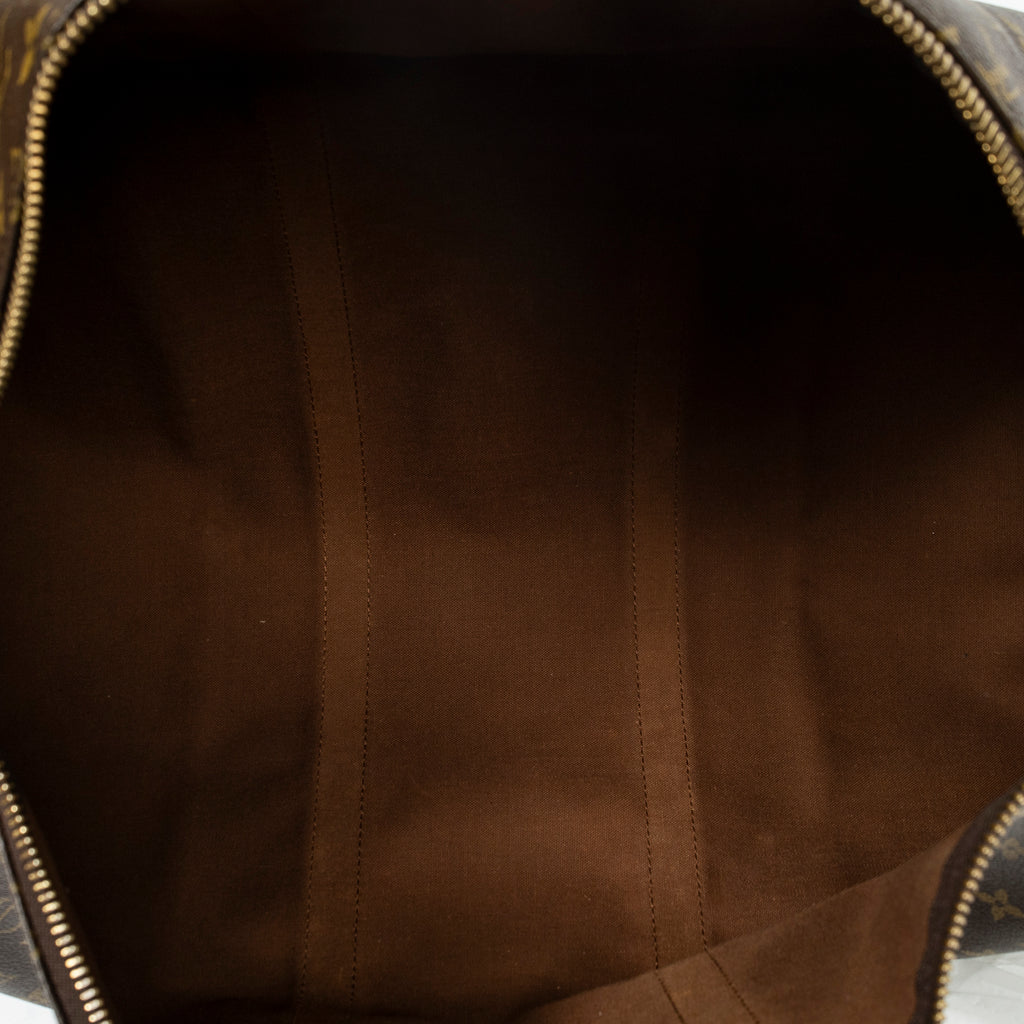 Travel Bag Keepall Bandouliere 50 Brown Monogram Canvas