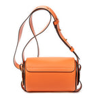 Shoulder Bag Mini Darryl Orange Grained Calfskin Leather