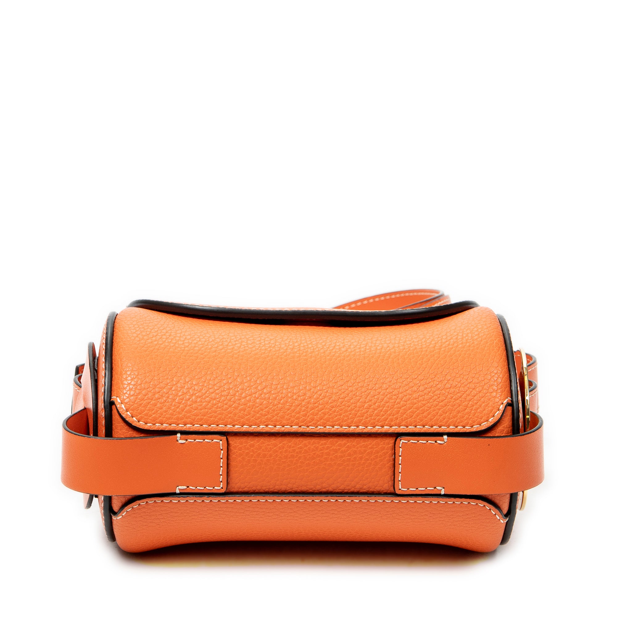 Shoulder Bag Mini Darryl Orange Grained Calfskin Leather