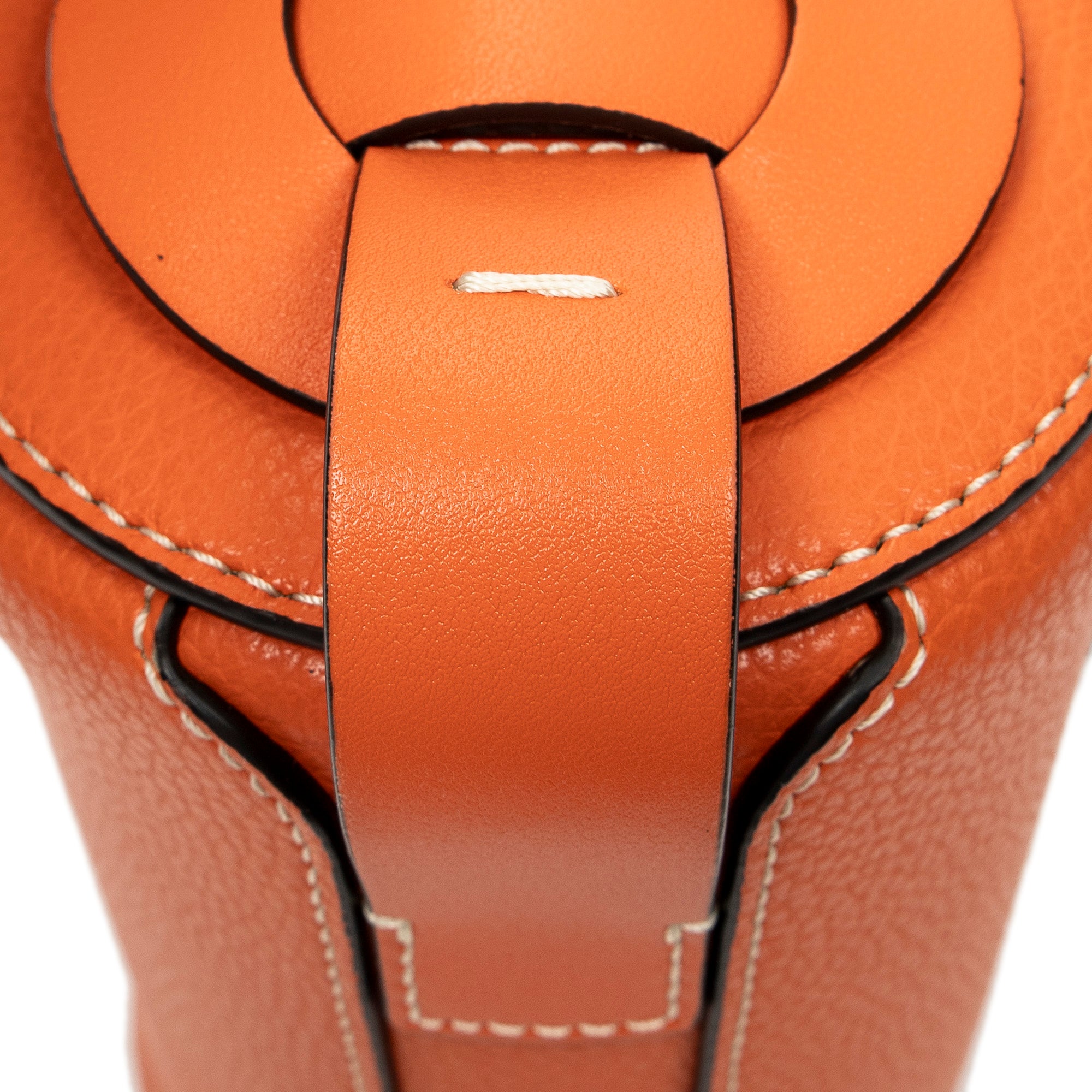 Shoulder Bag Mini Darryl Orange Grained Calfskin Leather
