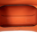 Shoulder Bag Mini Darryl Orange Grained Calfskin Leather