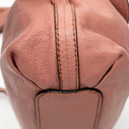 Shoulder Bag Elsie Satchel Pink Grained Calfskin Leather