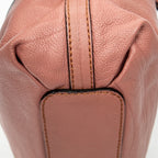 Shoulder Bag Elsie Satchel Pink Grained Calfskin Leather