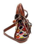 Shoulder Bag Mini Edith Wool Crochet Brown Wool Canvas