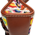 Shoulder Bag Mini Edith Wool Crochet Brown Wool Canvas