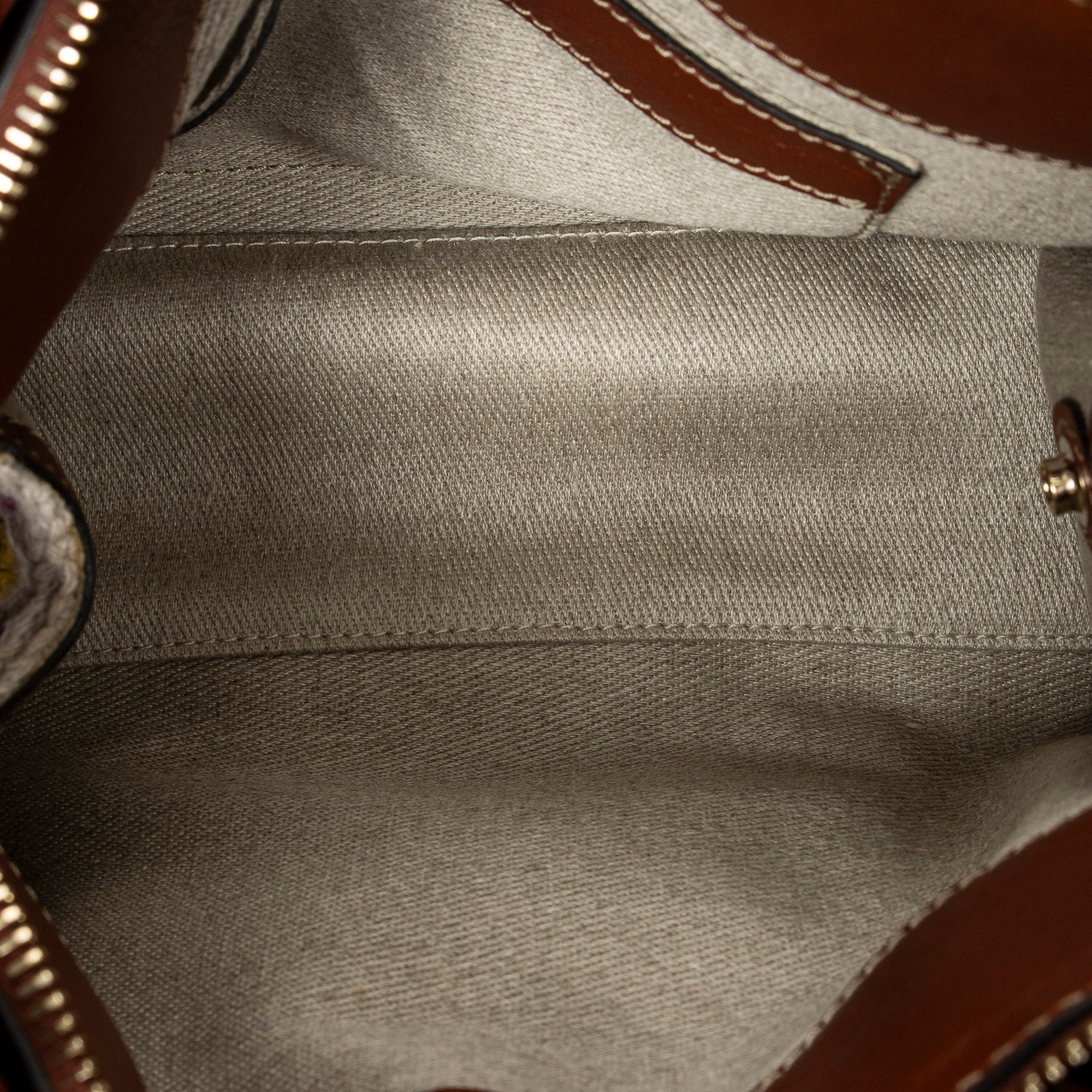 Shoulder Bag Mini Edith Wool Crochet Brown Wool Canvas
