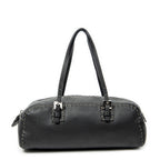 Shoulder Bag Mini Bowling Black Selleria Leather