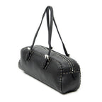 Shoulder Bag Mini Bowling Black Selleria Leather
