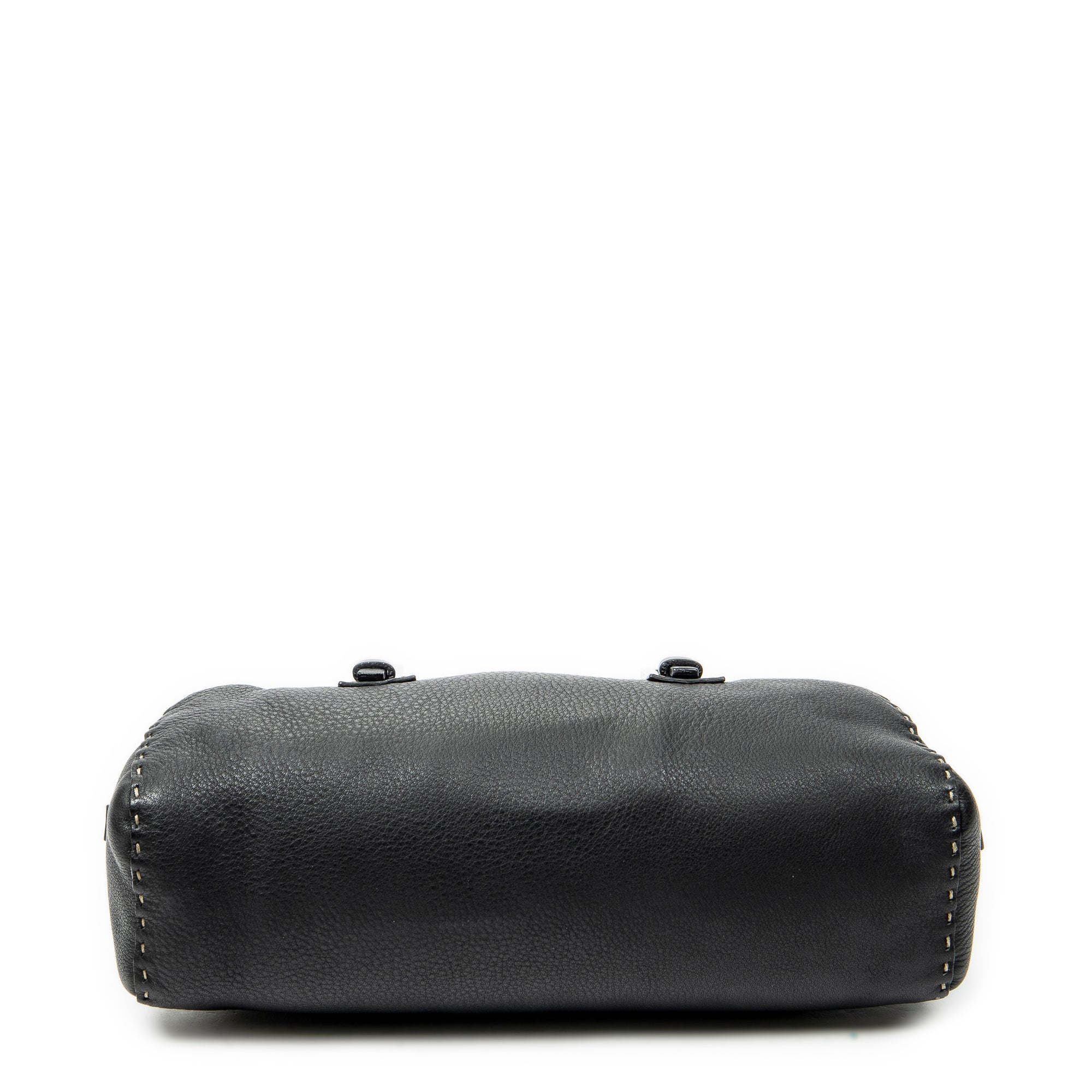 Shoulder Bag Mini Bowling Black Selleria Leather