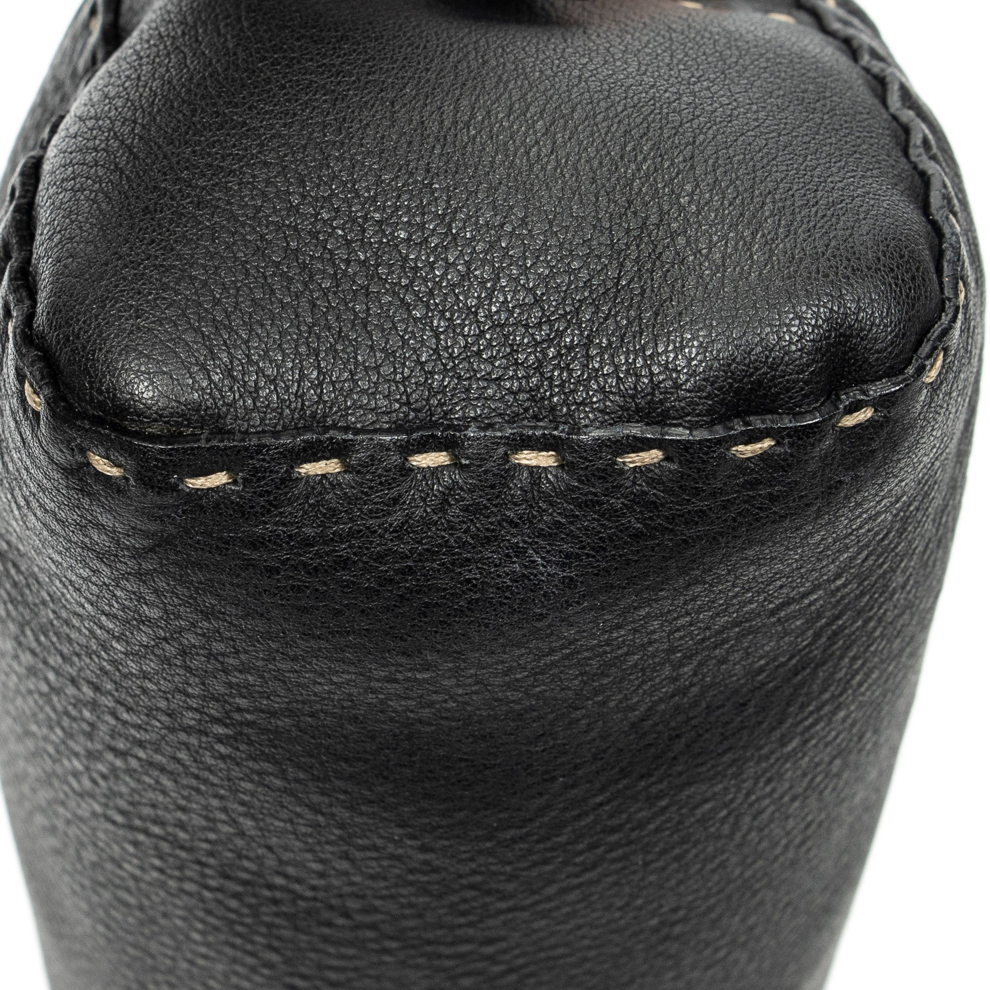 Shoulder Bag Mini Bowling Black Selleria Leather