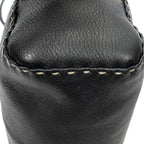 Shoulder Bag Mini Bowling Black Selleria Leather