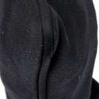 Shoulder Bag Rectangular Zip Pochette Black Jersey Canvas
